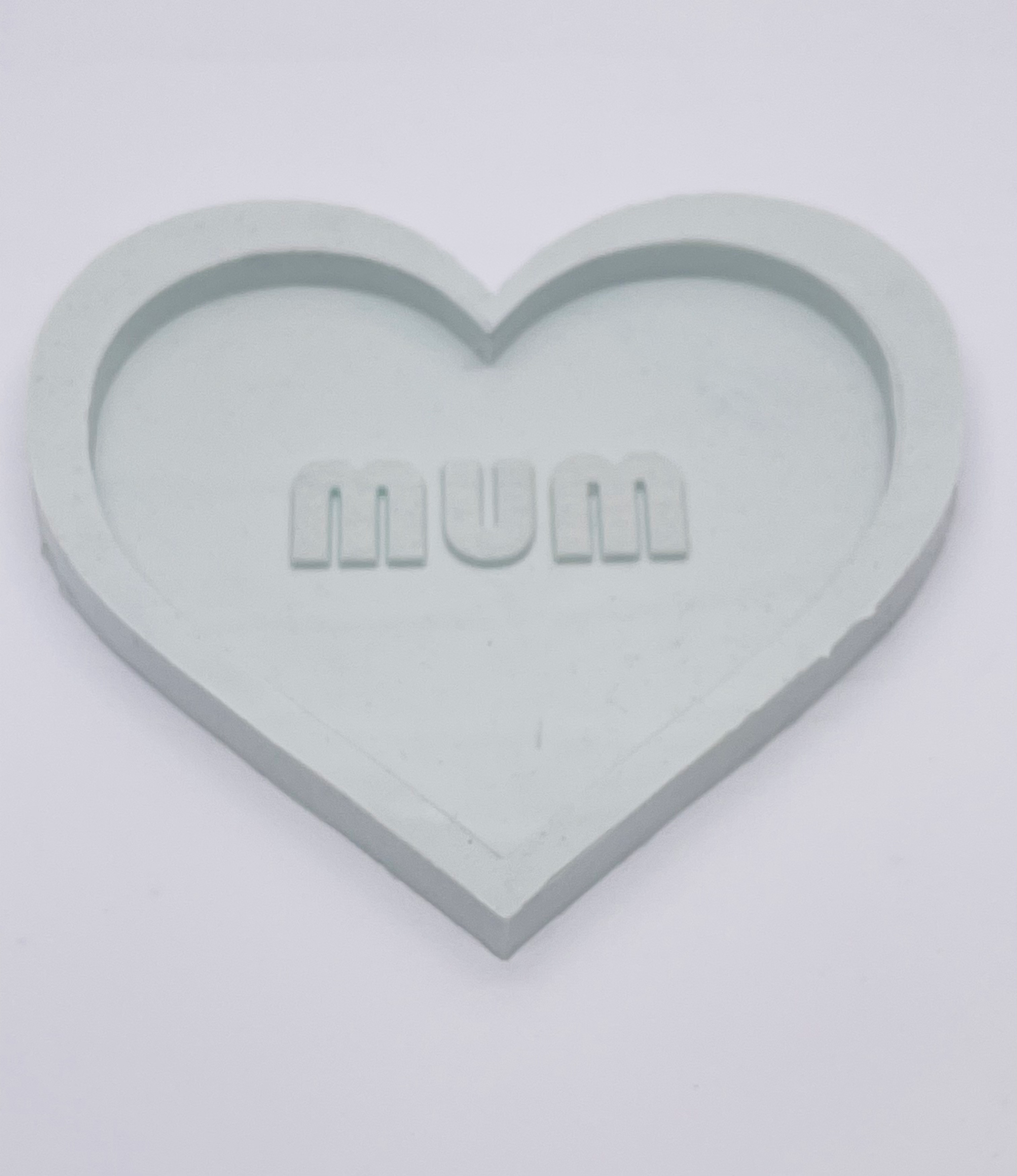 MUM Large Heart Mould Hand Poured
