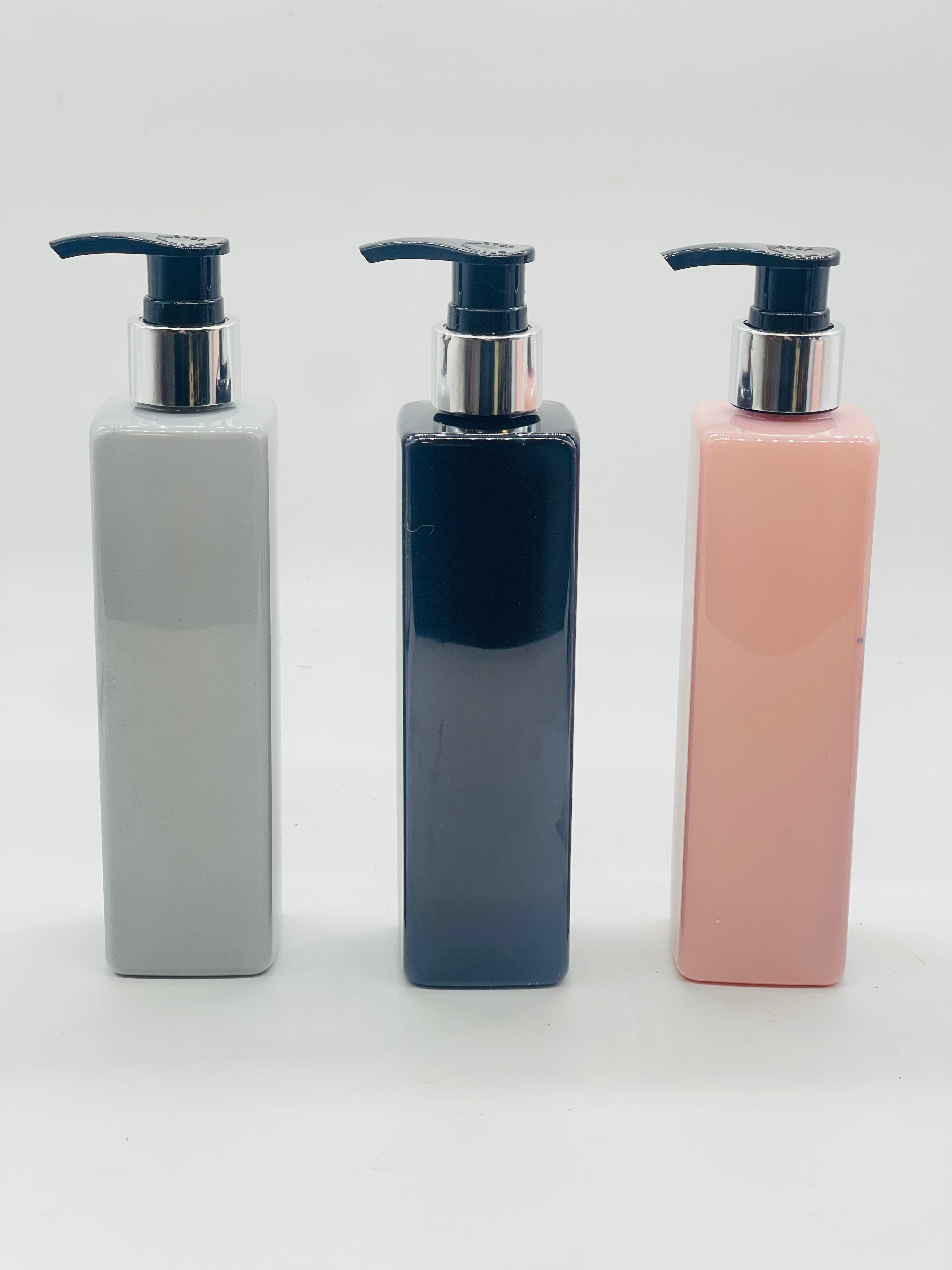 250ml Square Cosmetic Bottles Pump Top