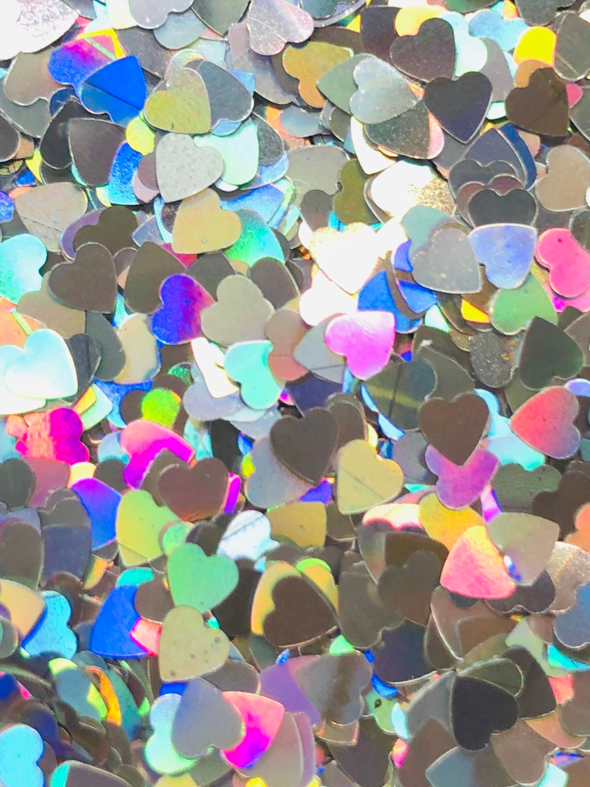 ORLA - Silver Holographic Hearts - 10g Cosmetic Glitter