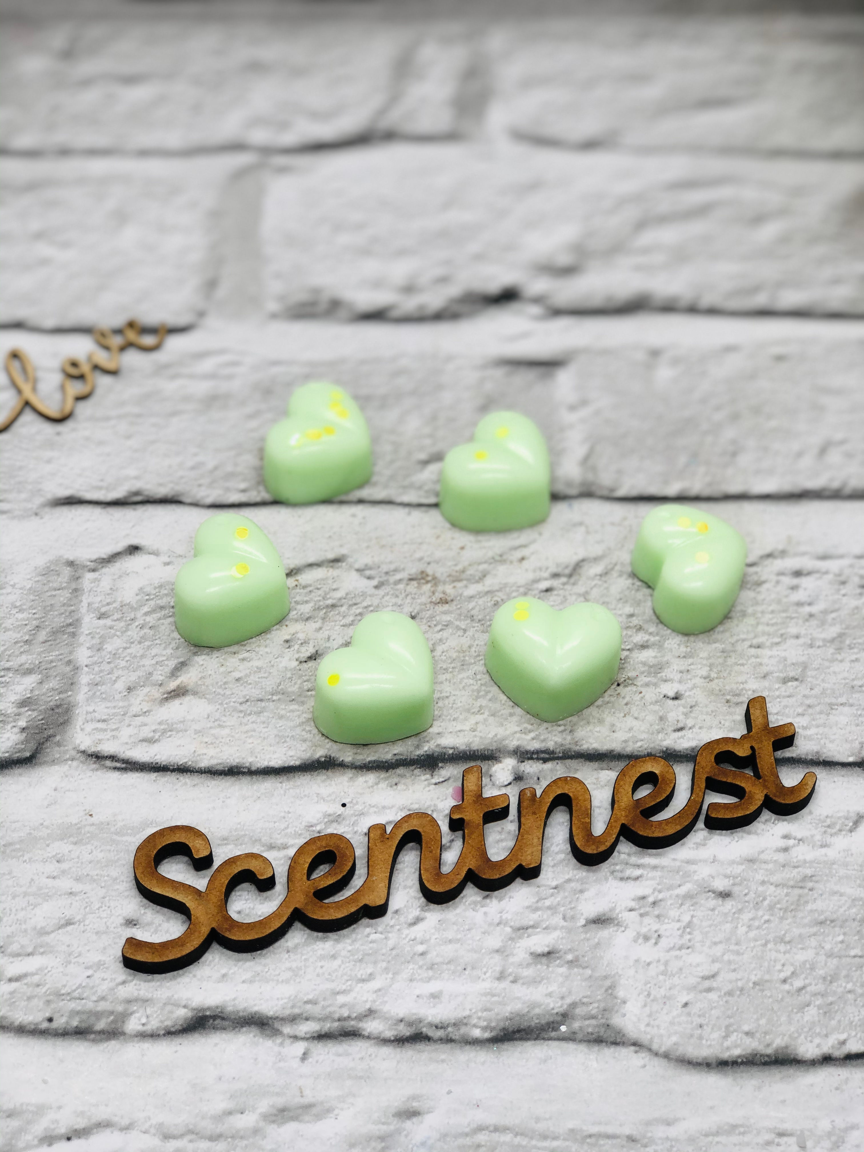 LEMON & LIME- 6 Large Heart Shapes