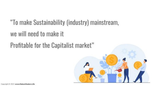 To make sustainability industry mainstream, we need to make it profitable for the capitalist market