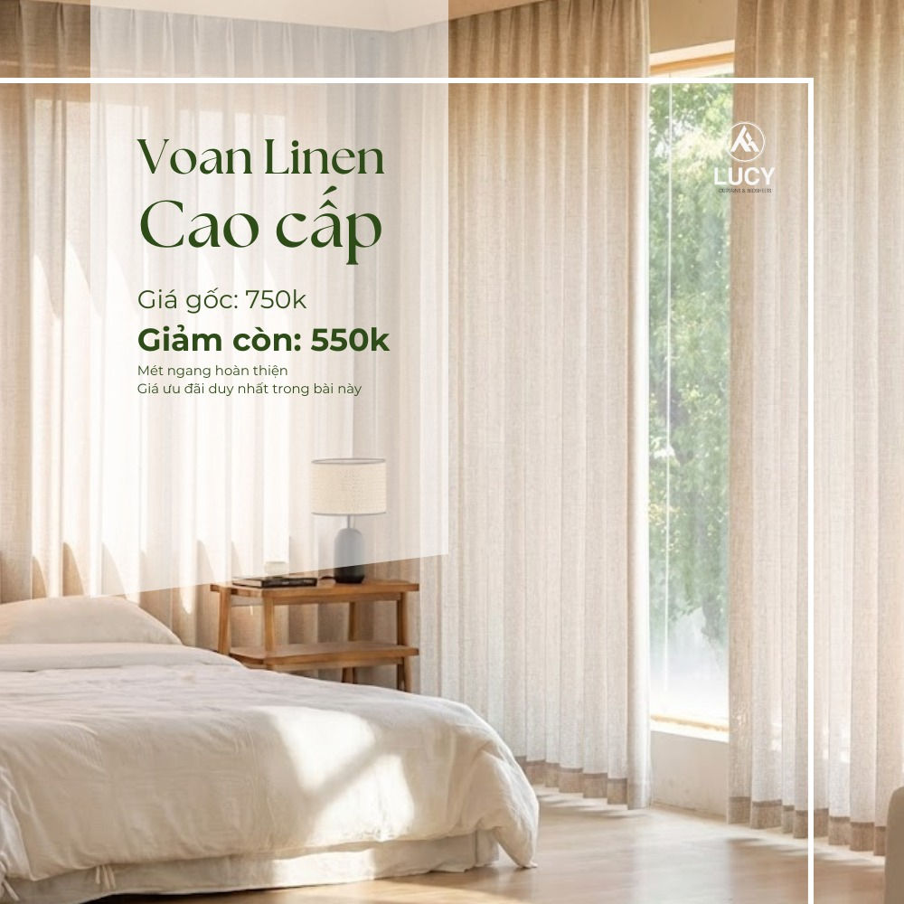Rèm vải Voan Linen