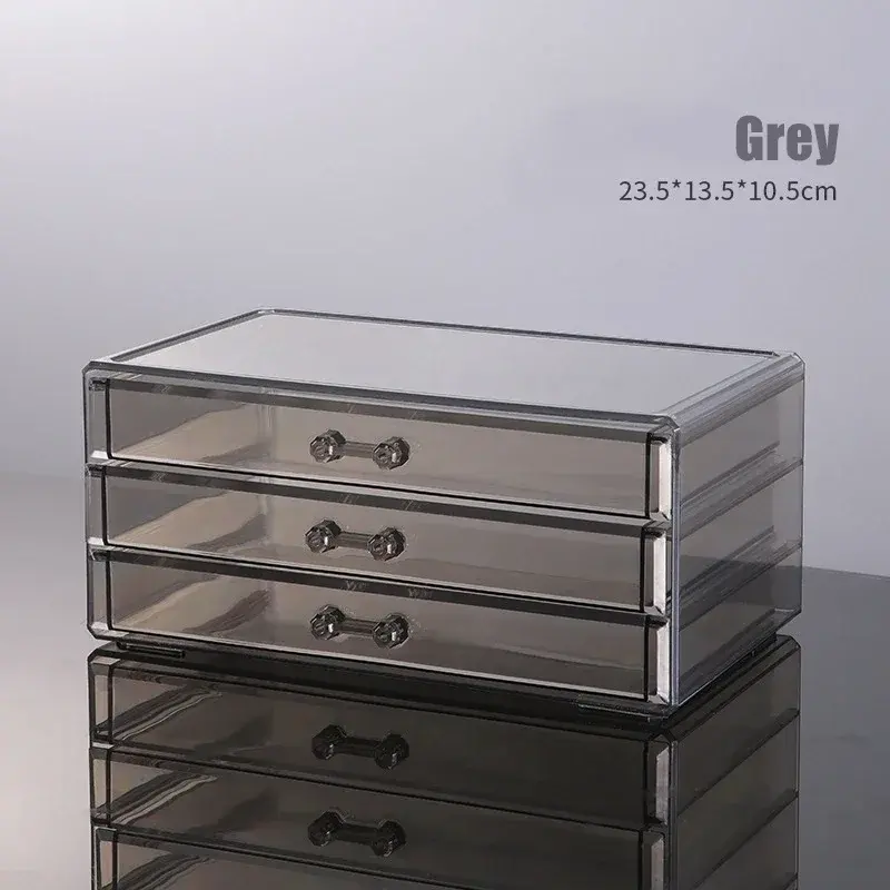 Miniatura: Acrylic Cosmetics Storage Case Four Drawer Type Transparent Cosmetics Box Large 