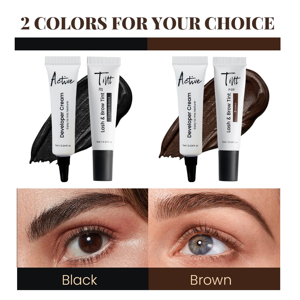 Kit de Tintura para Cílios e Sobrancelhas Gollee, Tinta à Prova d'Água