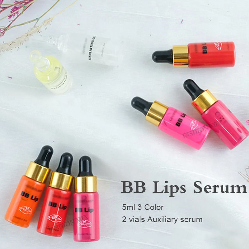 Miniatura: Korea lábios brilhantes ampola soro starter conjunto semi-permanente