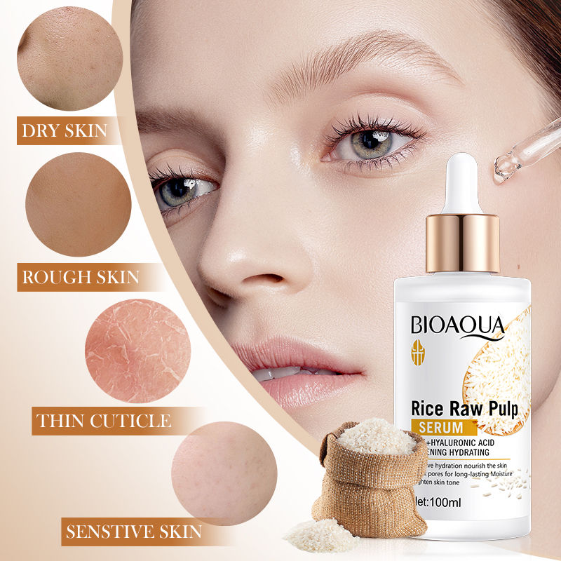 Miniatura: Bioaqua arroz branco rosto soro hidratante anti rugas anti rugas anti-envelheci