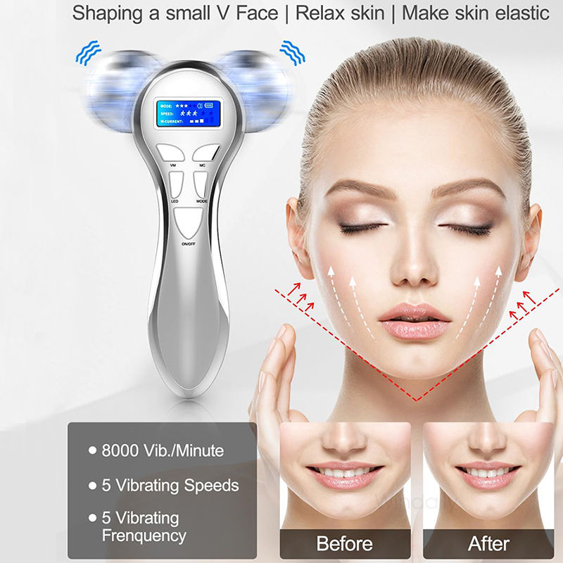 Miniatura: Instrumento elétrico de beleza facial, micro corrente, rolo de lifting facial