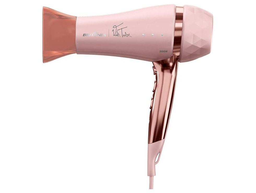 Miniatura: Secador de Cabelo Britânia Íon Tourmaline Rosa 2100W 2 Velocidades  Bivolt