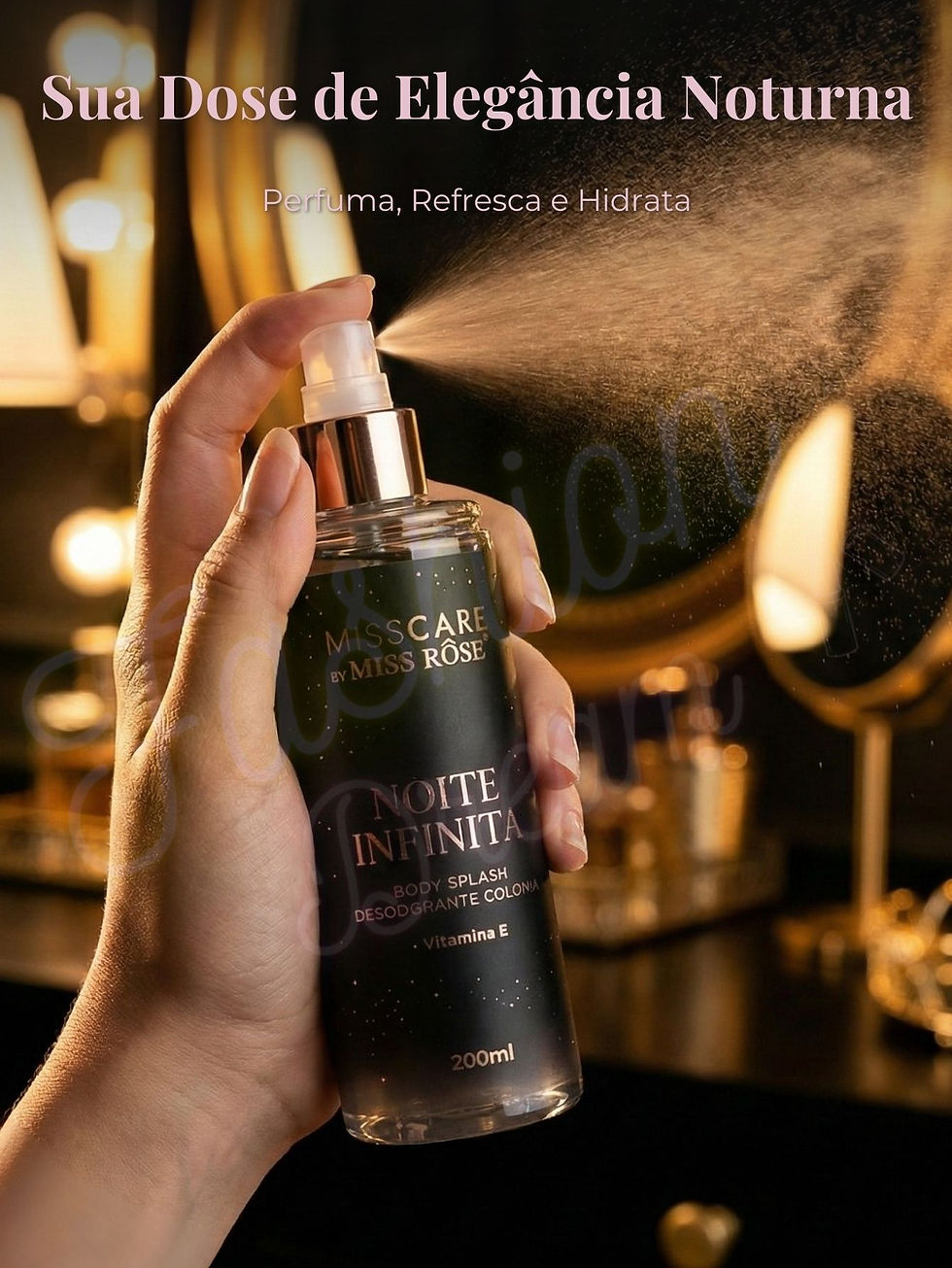 Miniatura: Body Splash Noite Infinita Colônia Desodorante Feminina Adocicado Ameixa e Bauni