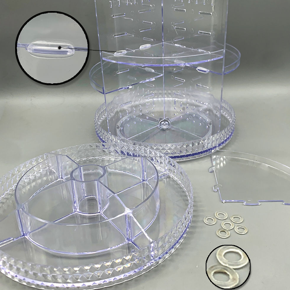 Miniatura: Caixa Organizadora Cosmética Transparente, Rotação de 360 Graus, Multifunções