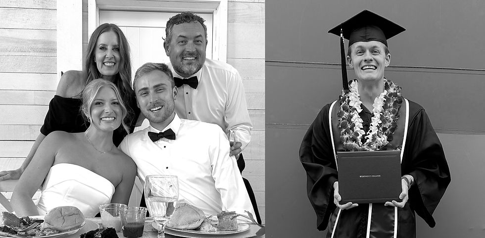 life transitions with a wedding and graduation