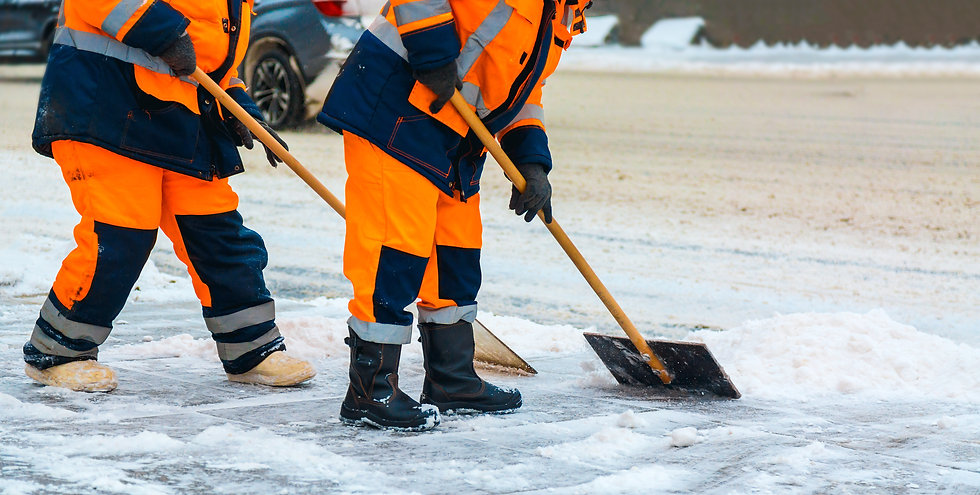 Snow clearing/removal resources and crew are assigned during pre-season in our snow event plan. Crew preparation for snow events begins when snow is seen within the 14-day forecast. Contractors are alerted, snow attachments are equipped, and machine/truck operators are notified. If approved, equipment will be parked on large sites prior to an event. Each operator knows their individual site and route plan; they are equipped with digital site maps/notes that detail the scope of work, in addition to their pre-season site walkthrough.