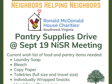 Pop Up Supplies Drive for Ronald McDonald House