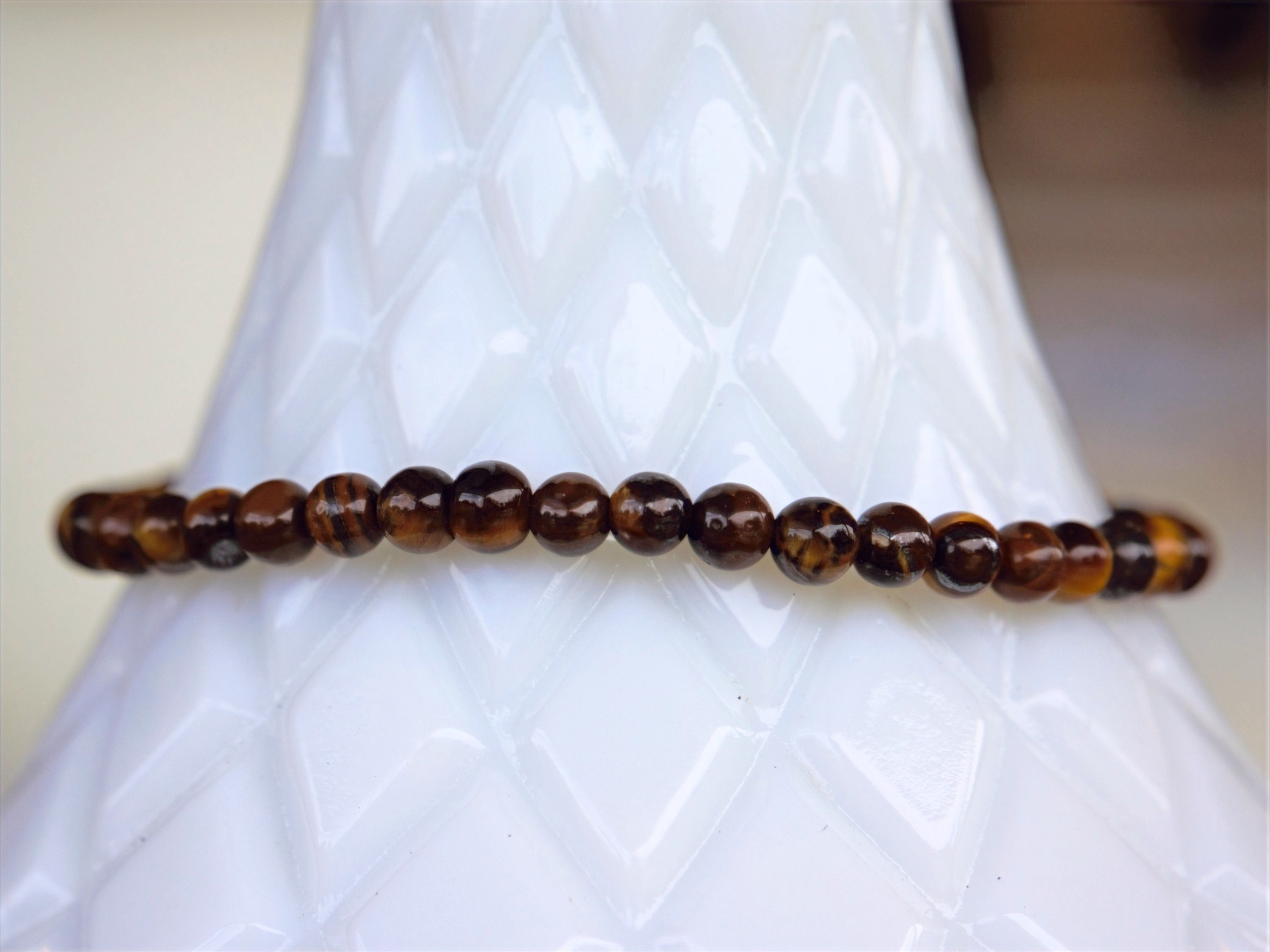 Yellow Tiger Eye Gemstone Beaded Bracelet