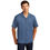 Thumbnail: Front view of Men's Easy Care Camp Shirt in blue