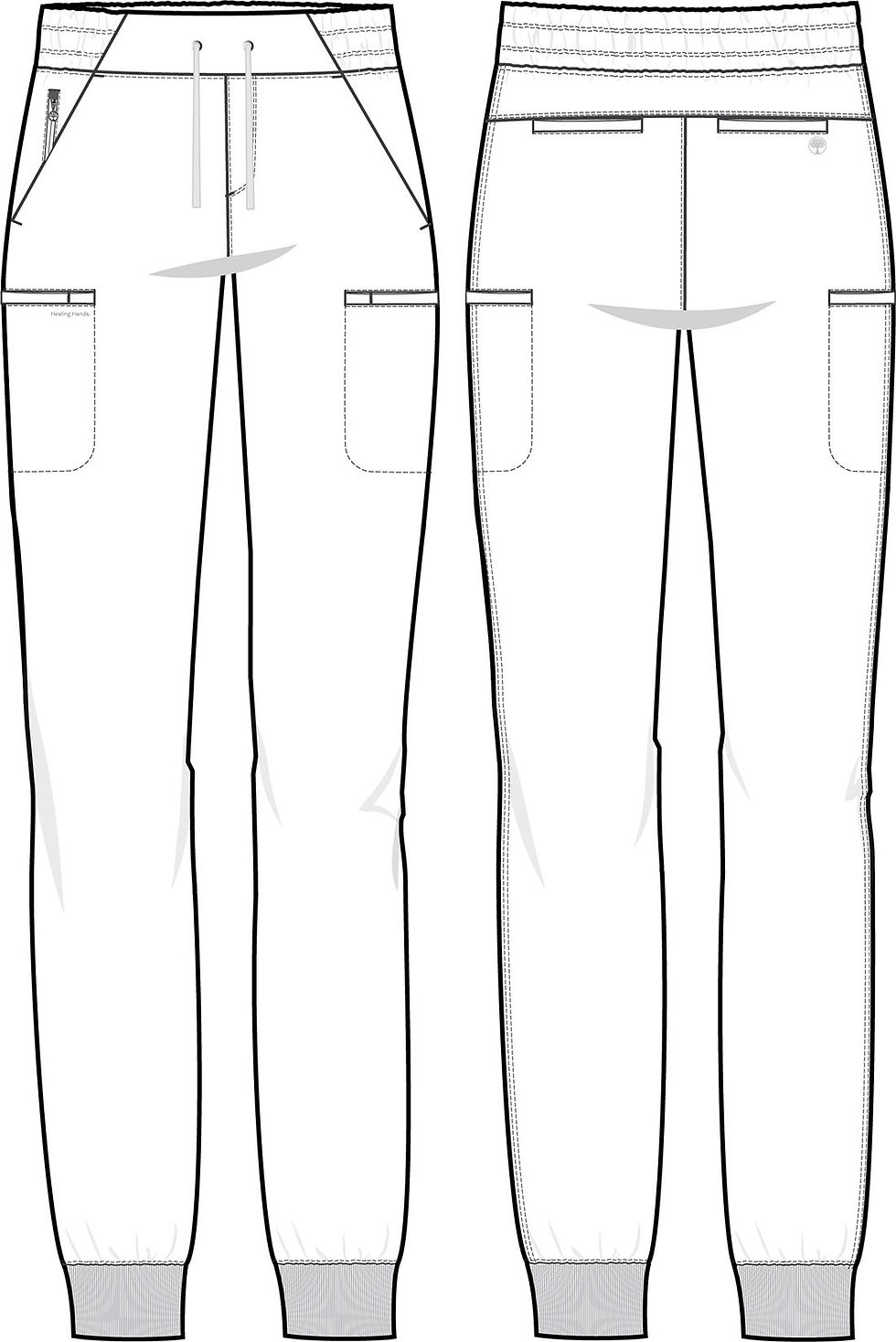 Thumbnail: MCC Ladies' Scrub Pants--Healing Hands Rhea Maricopa Community College