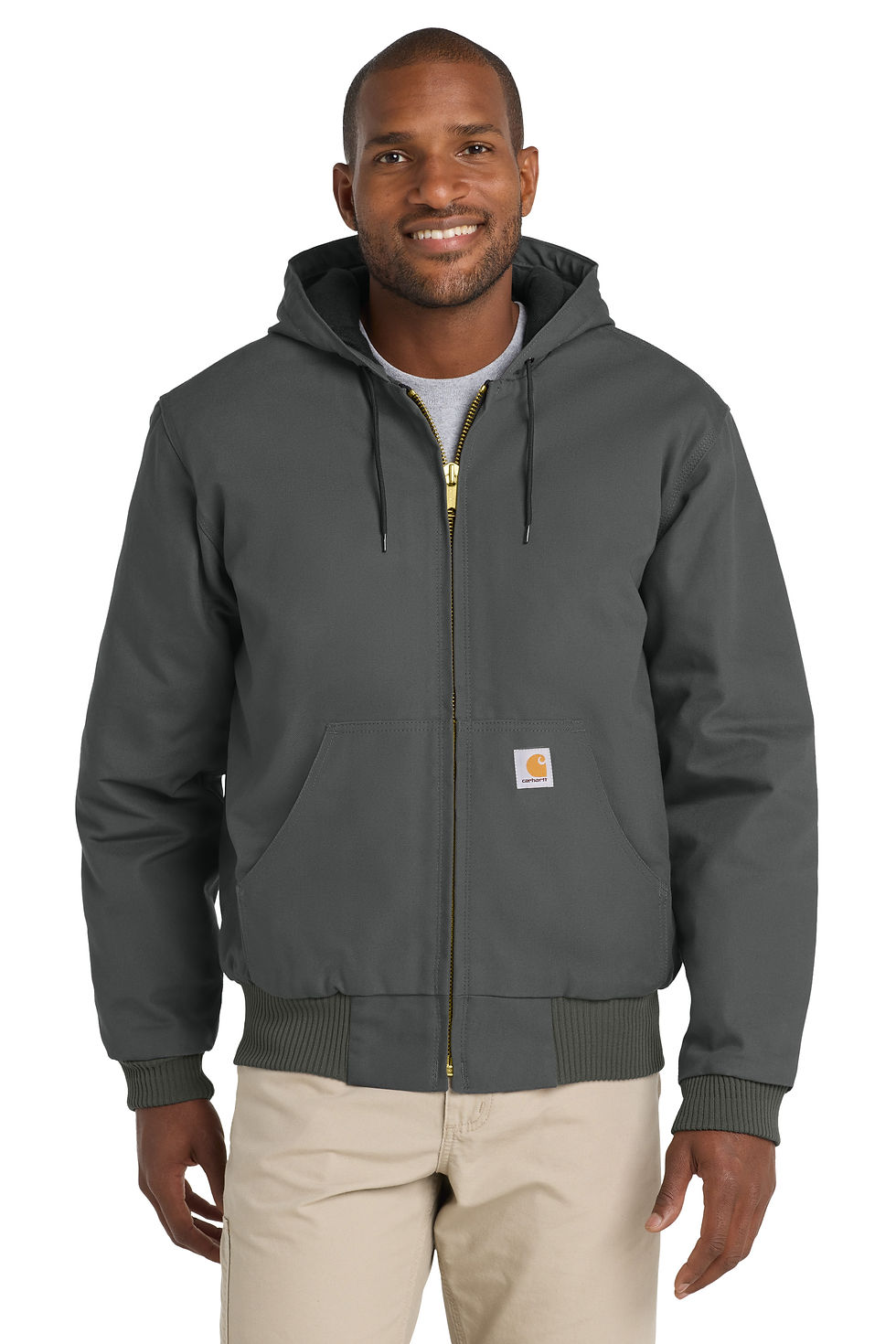 Thumbnail: Unisex Jacket--Carhartt® Quilted-Flannel-Lined Duck Active Jac