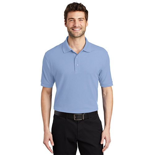 Thumbnail: Front view of K500 Unisex Short Sleeve Pique Polo in light blue