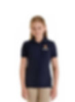 Young model in Little Girls' Short Sleeve Logo Polo