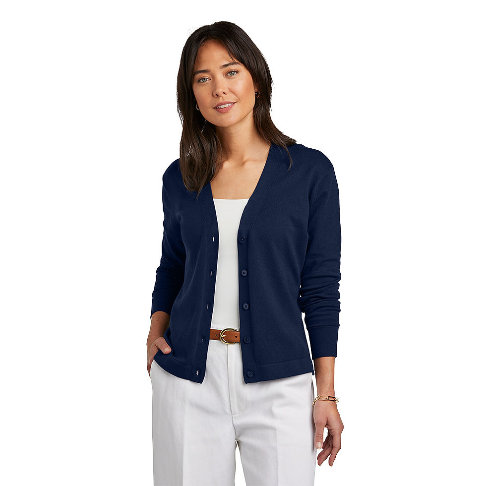 Thumbnail: Front view of Brooks Brothers Women’s Cotton Stretch Cardigan