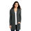 Thumbnail: Front view of Ladies' Long Cardigan with Pockets in grey smoke