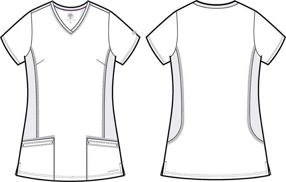 Thumbnail: Ladies' Scrub Top--Healing Hands Juliet