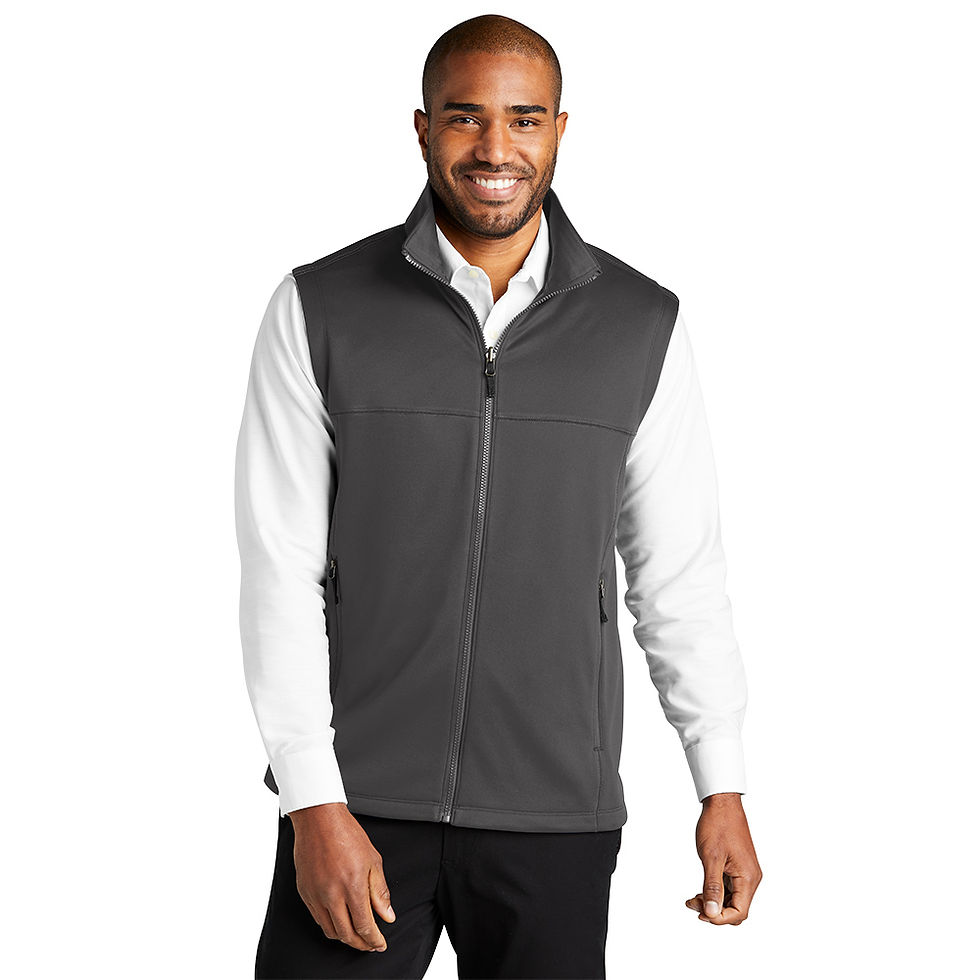 Thumbnail: Front view of Men's Collective Smooth Fleece Vest in graphite