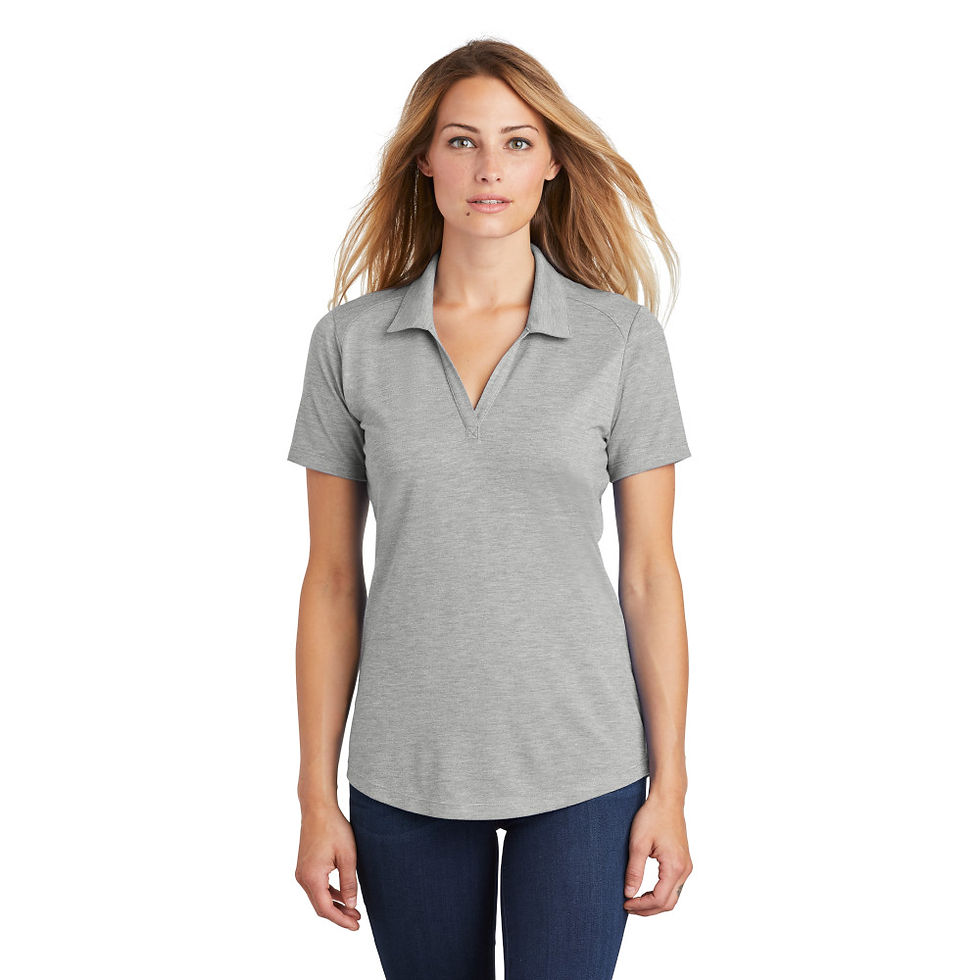 Thumbnail: ladies' moisture wicking tri-blend polo