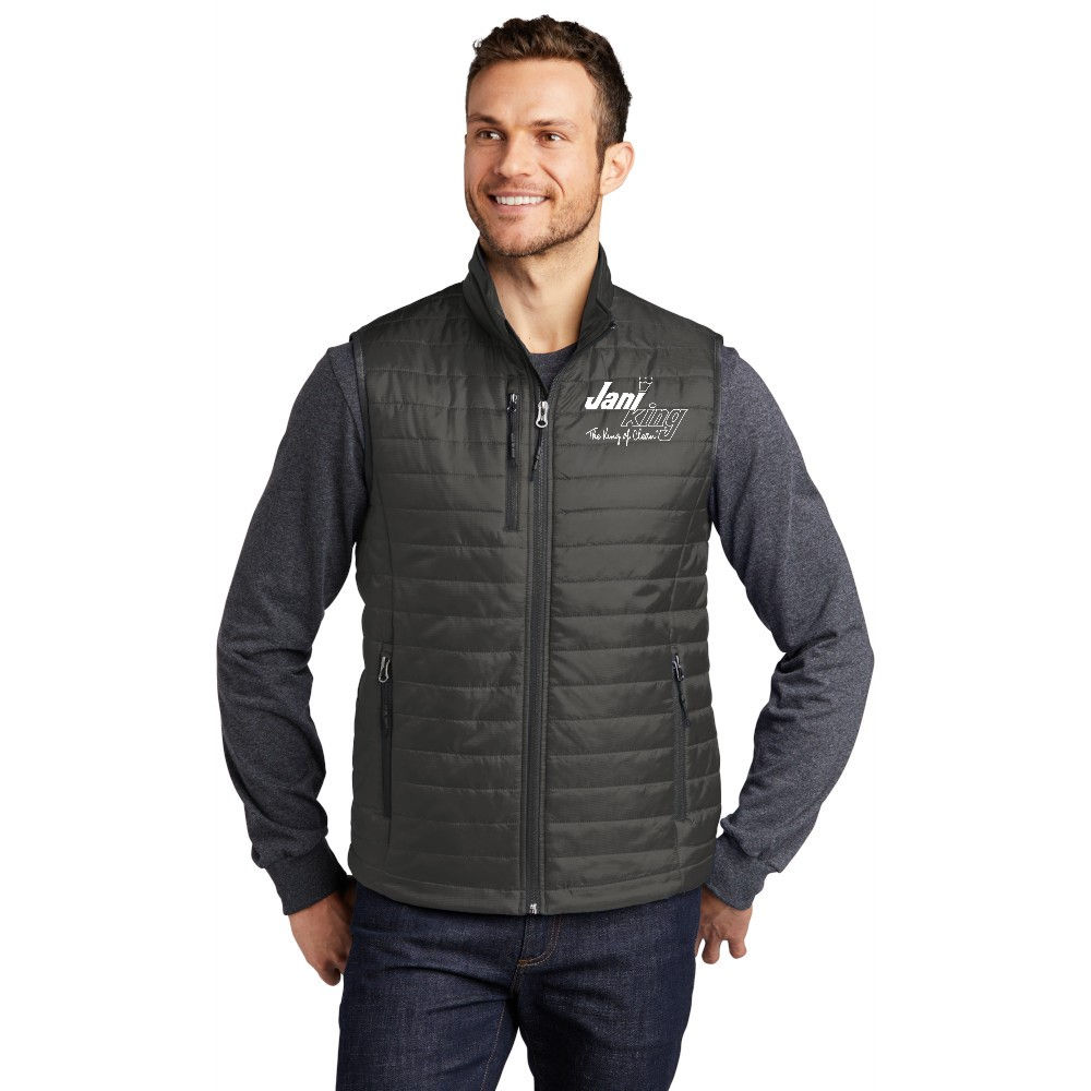 MJ851 Men's Packable Puffy Vest with Logo