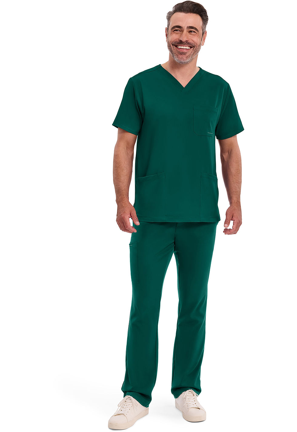Thumbnail: GCC Men's Scrub Top--Healing Hands Mathew Glendale Community College