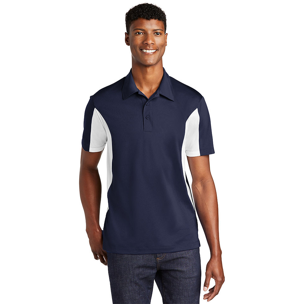 Thumbnail: Front view of Men's Side Blocked Micropique Polo