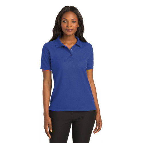 Thumbnail: Front view of L500 Ladies' Short Sleeve Pique Polo in royal
