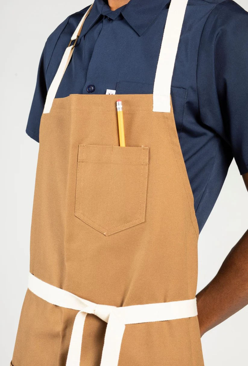 Thumbnail: Three Pocket Contrast Bib Apron