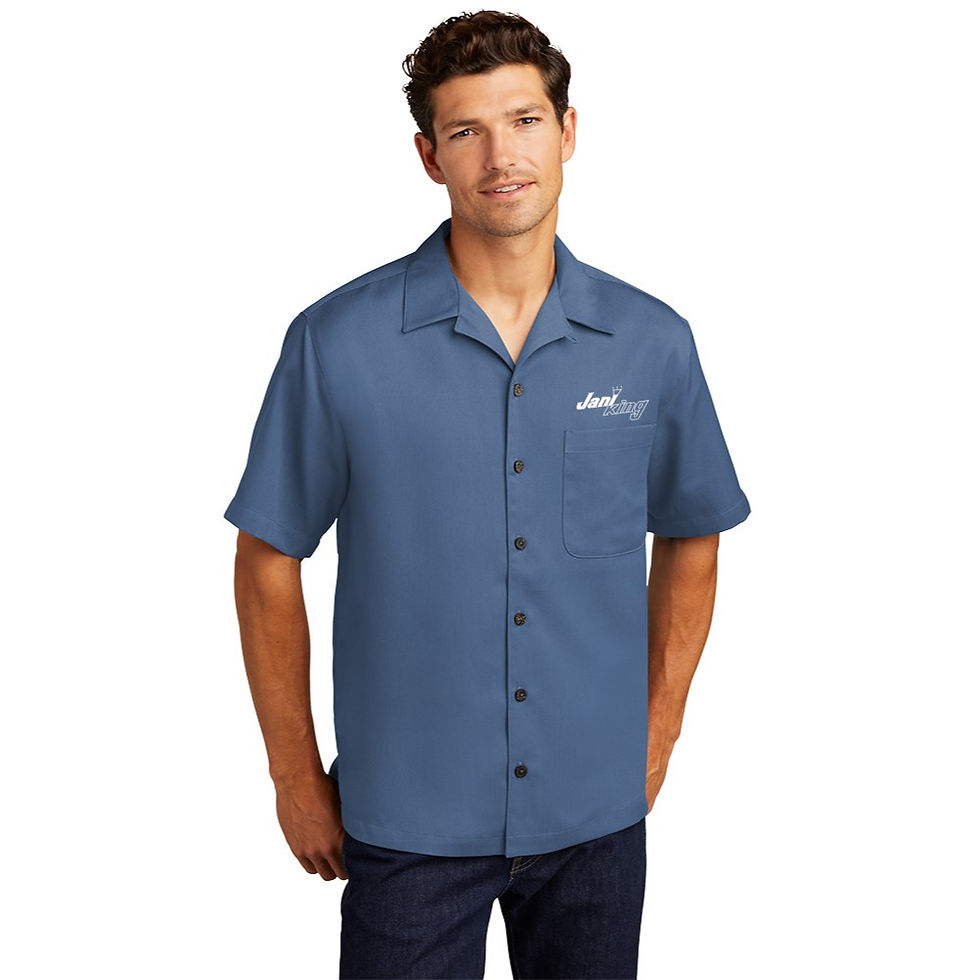 Thumbnail: MS535 Men's Easy Care Camp Shirt with Logo