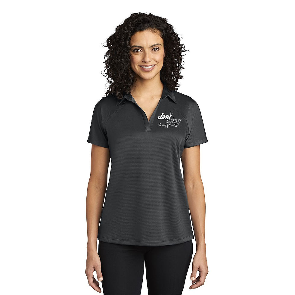 Thumbnail: WL575 Ladies' Rib Texture Raglan Logo Polo