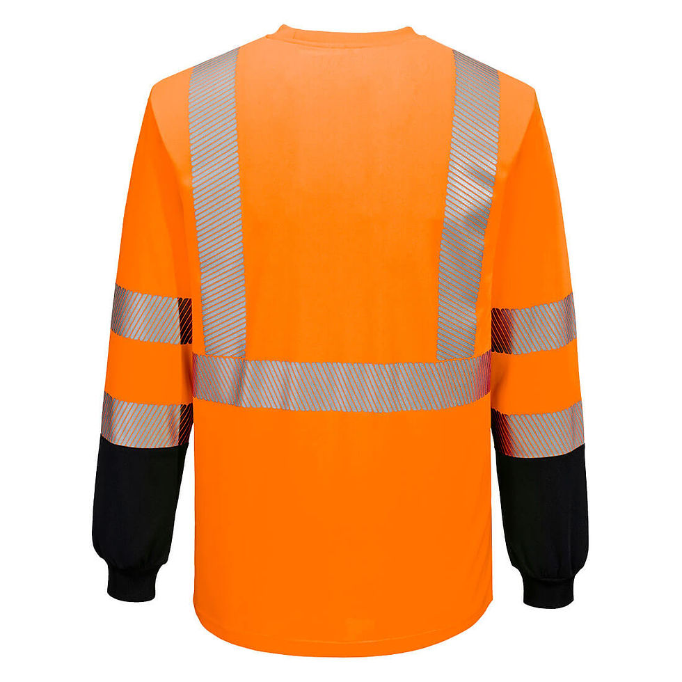 Thumbnail: Hi-Vis Segmented Tape Contrast Long Sleeve Tee