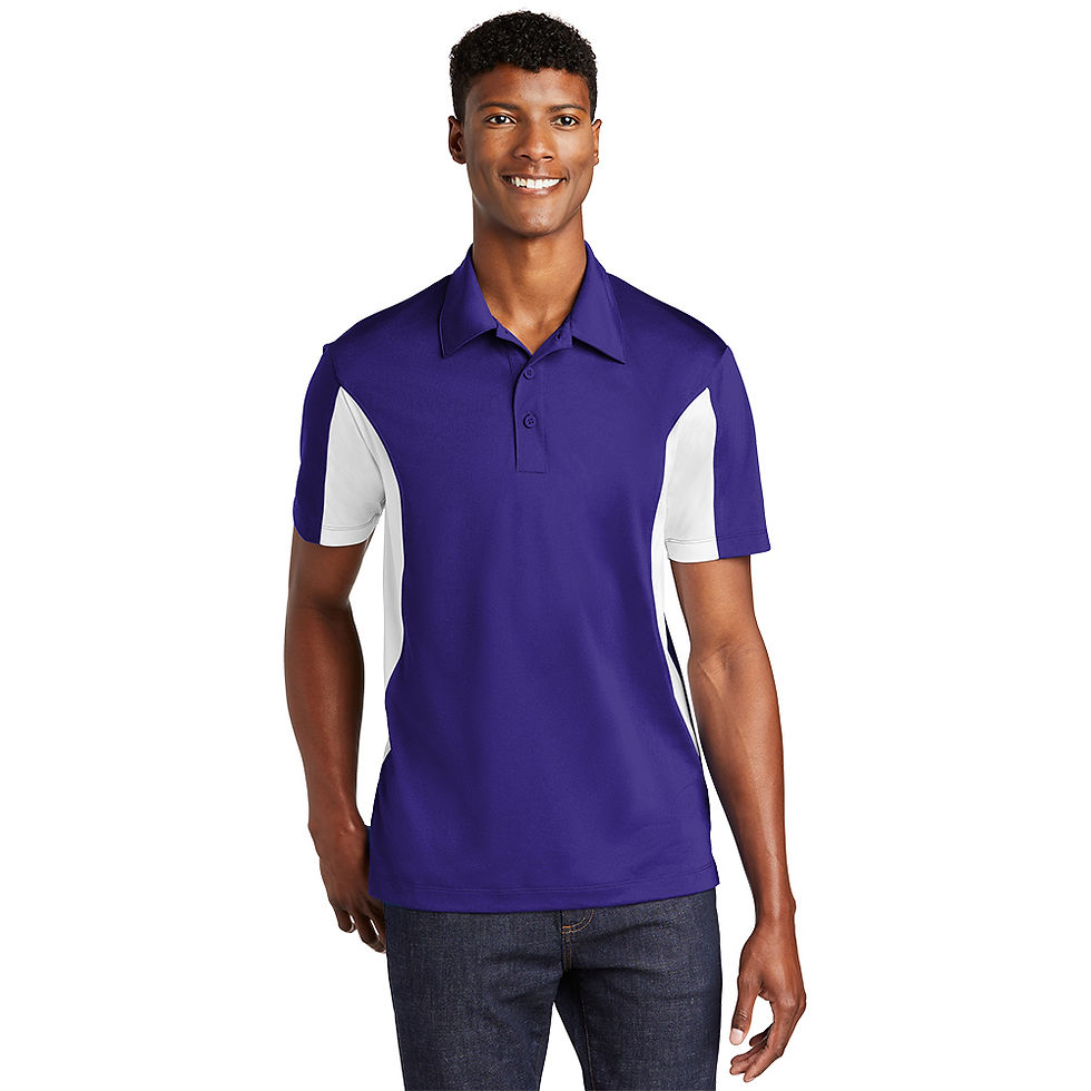 Thumbnail: Front view of Men's Side Blocked Micropique Polo