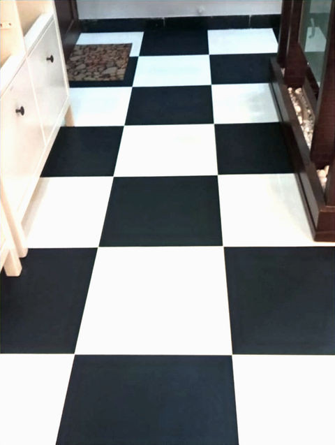 Black and white flooring