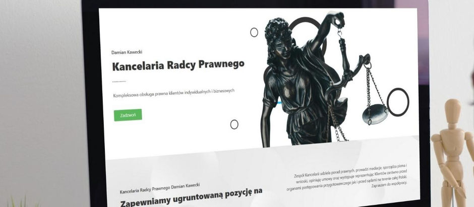 Kancelaria radcy prawnego Damian Kawecki zbudowana przez naszą firmę.