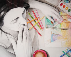 She rarely stays in the lines 8x10_edited