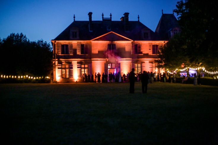 pavillon nuit illuminé mariage Tiregand