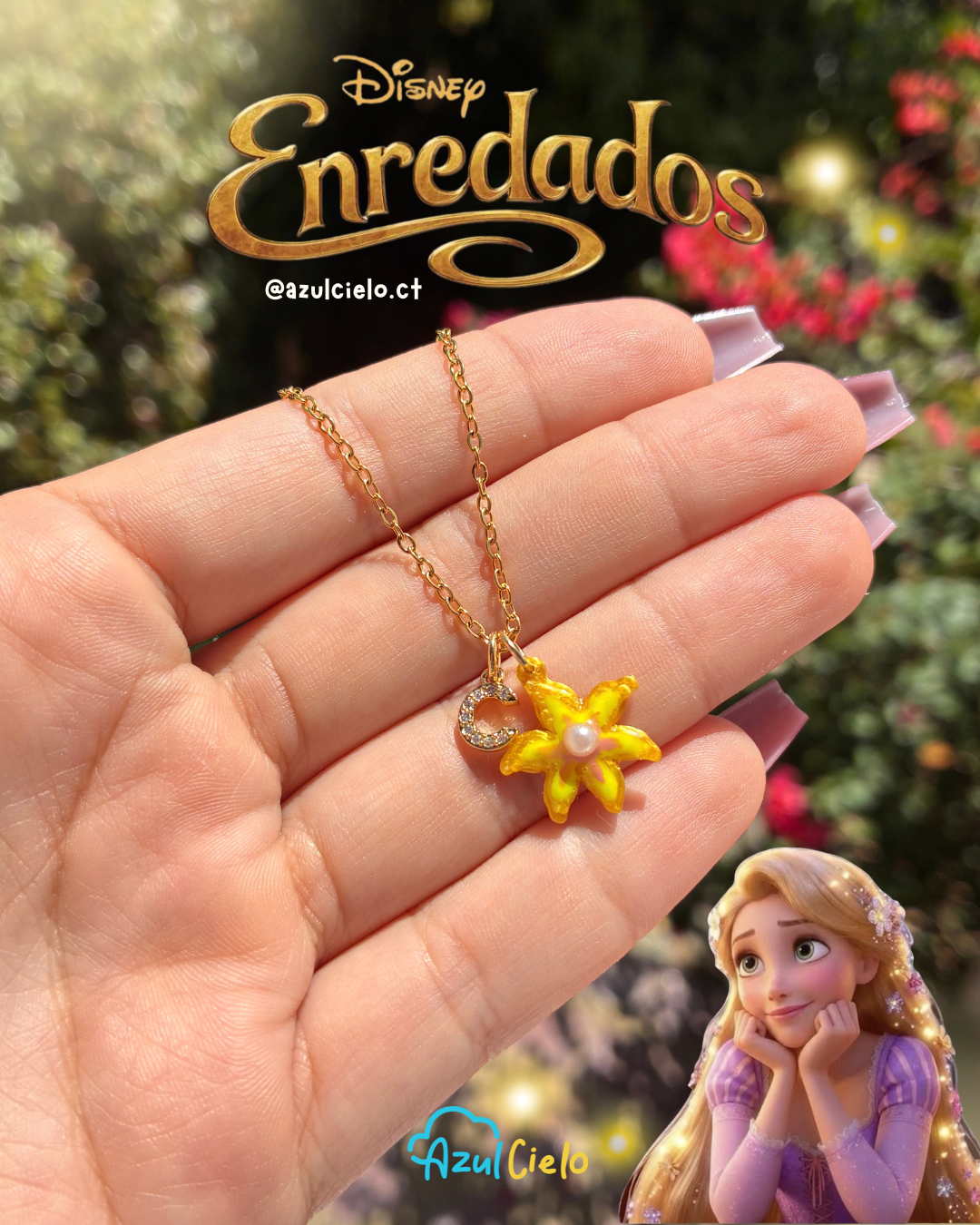 Collar flor de Rapunzel ✨👸🏼🌼