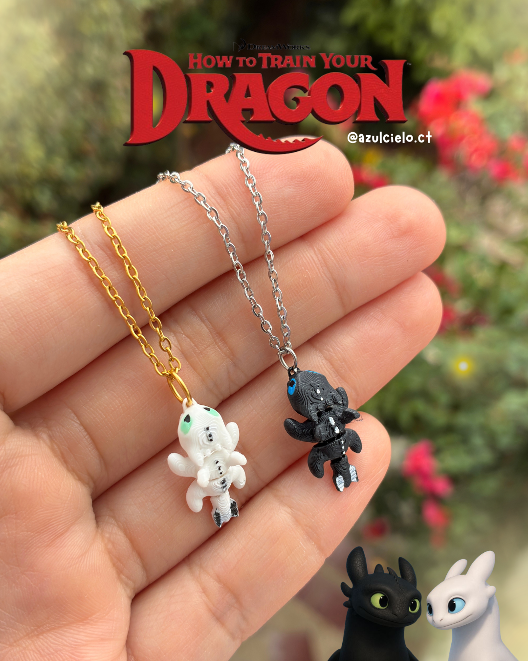Collares furia nocturna y furia luminosa 🤍🖤✨