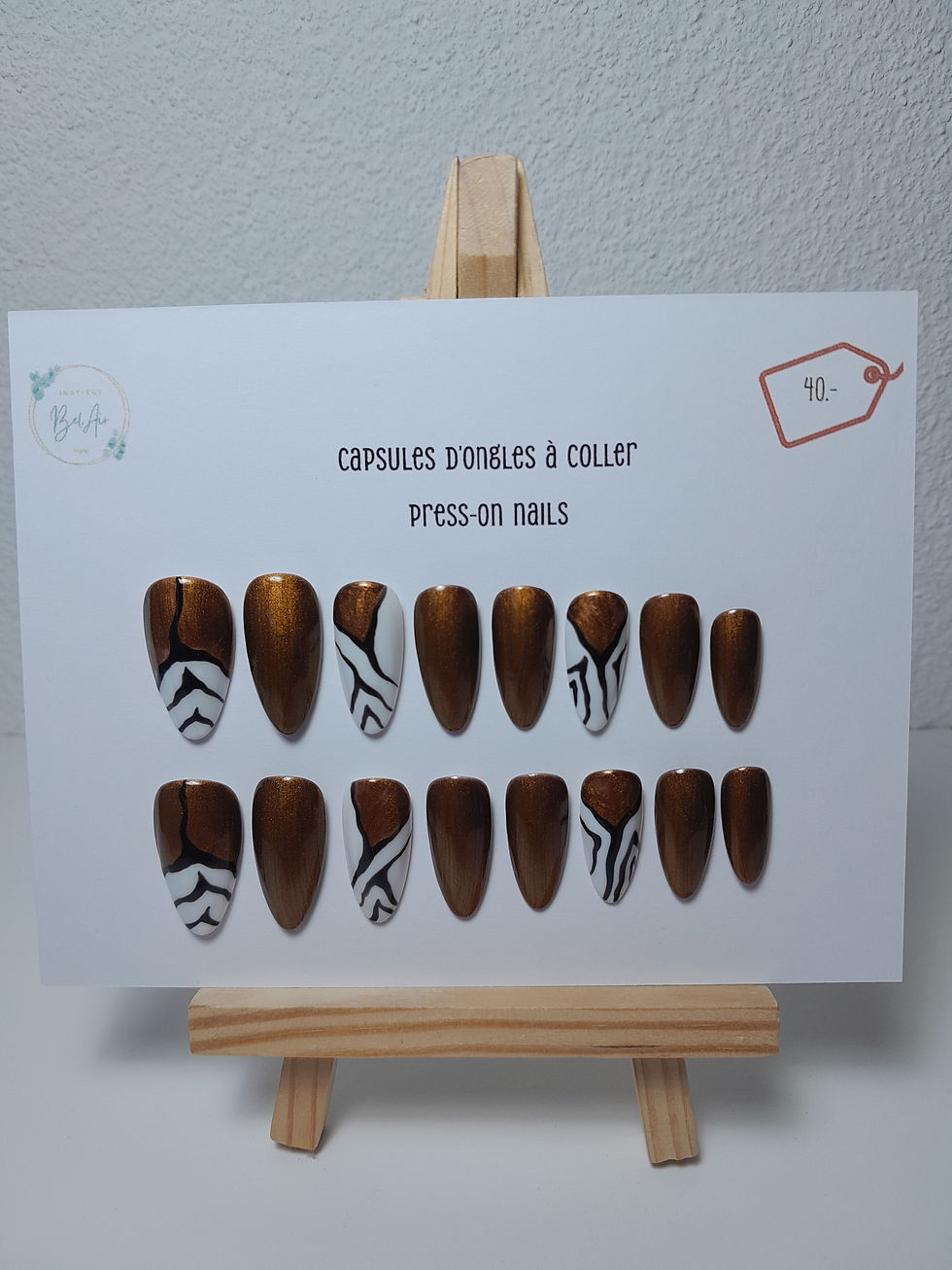 Miniature : Press-on Nails Eclat Fauve