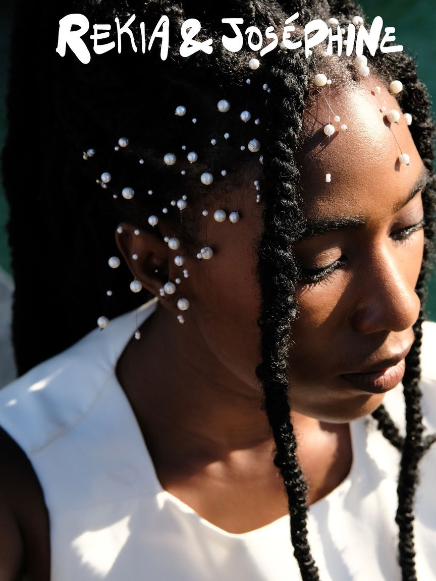 pearls in girls hair