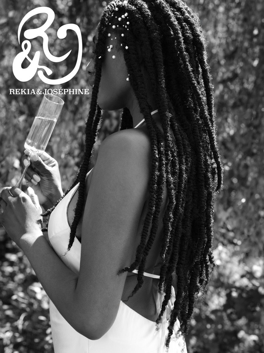 dreadlocs and wedding dress