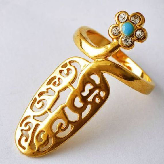 תמונה ממוזערת: טבעת ילו גולדפילד 9 קראט לציפורן האצבע.