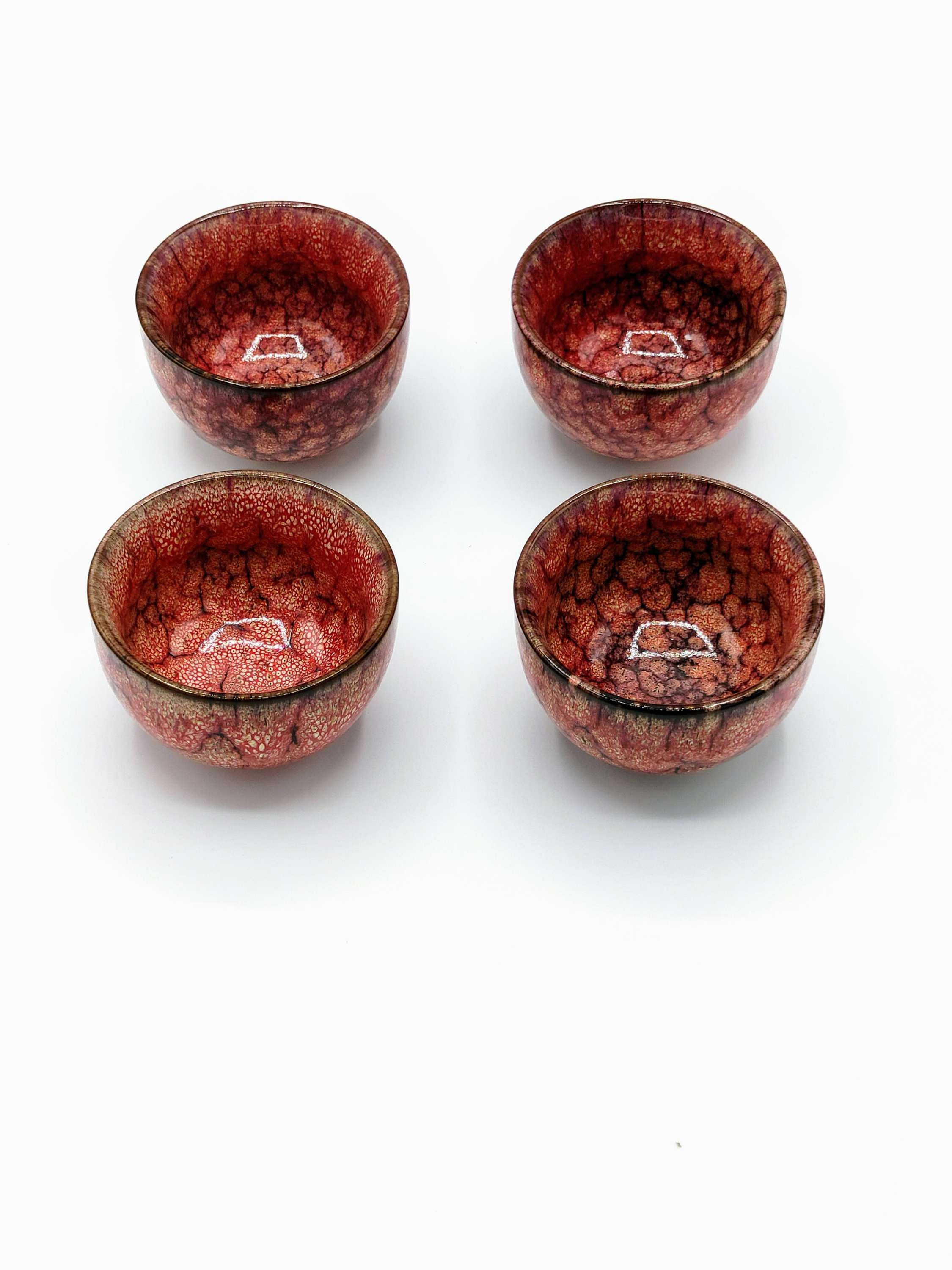 Red Chinese Tea Cups