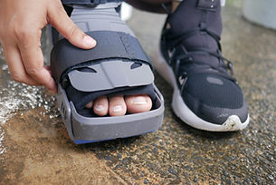 Person with walking boot