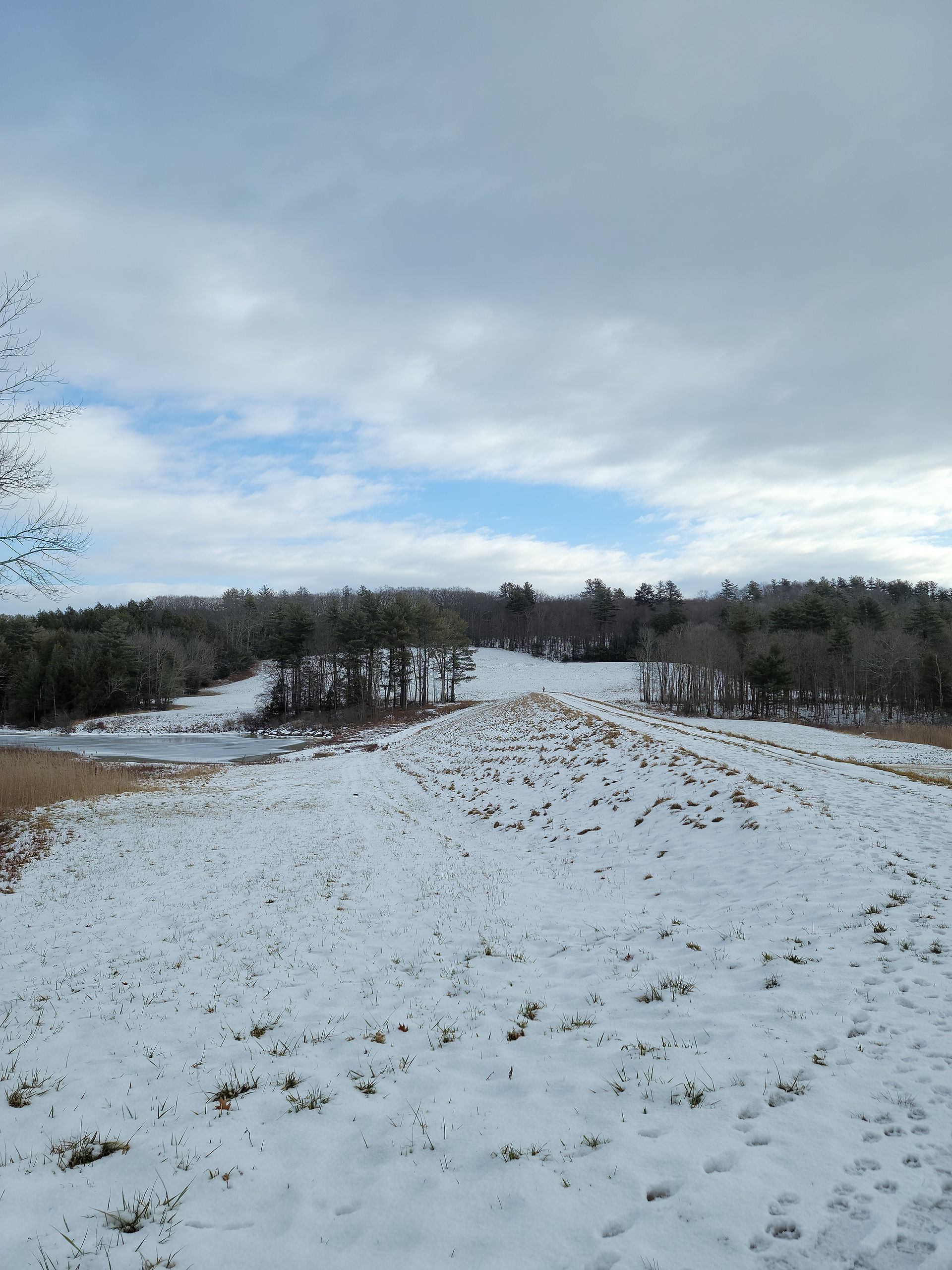 hike in the winter in norfolk, connecticut